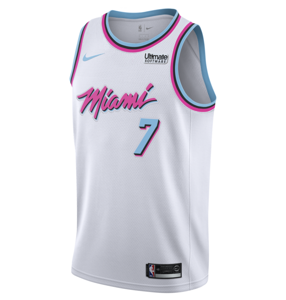 Баскетбольная форма Майами Хит мужская белая винтаж 2017/2018 5XL