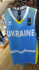 Баскетбольная форма Украина детская синяя 2017/2018 2XL