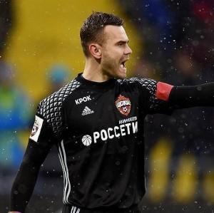 Детская вратарская форма ЦСКА Гостевая 2016/2017 Лонгслив (рост 128 см)