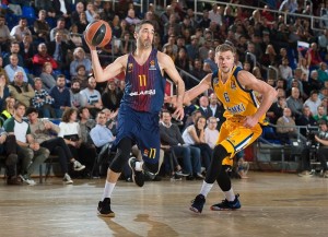 Баскетбольная форма Барселона детская синяя 2017/2018 2XL