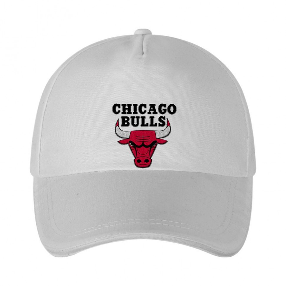 Кепка белая с логотипом Чикаго Буллз