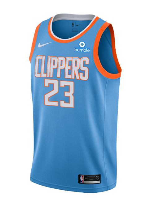 Баскетбольная форма Лос-Анджелес Клипперс мужская  синяя 2017/2018 7XL