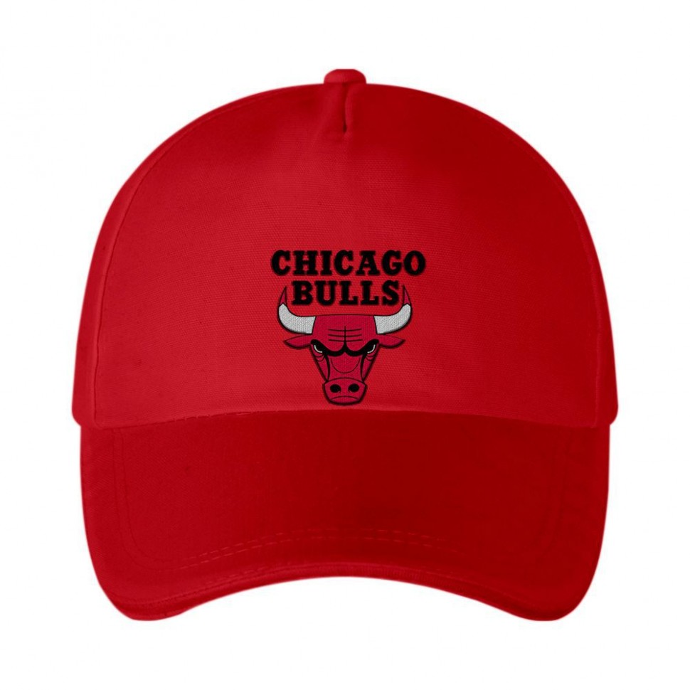 Кепка красная с логотипом Чикаго Буллз